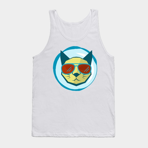 Sunglasses cat Tank Top by Bakr